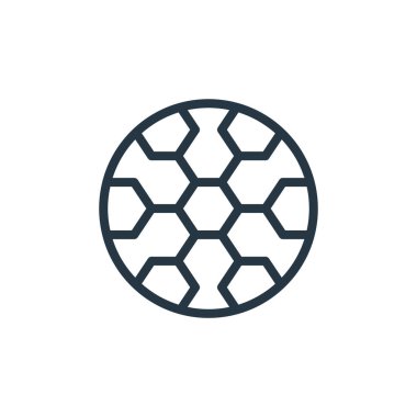 Spor konseptinden golf topu ikonu vektörü. Düzenlenebilir golf topu vuruşunun ince çizgisi. Web ve mobil uygulamalarda kullanmak için golf topu doğrusal işareti, logo, yazdırma ortamı.