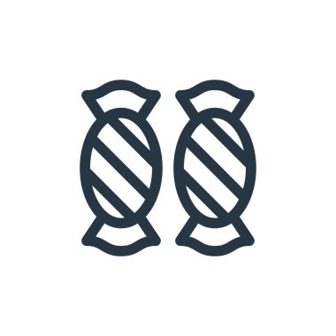 Bebek partisi konseptinden şeker ikonu vektörü. Düzenlenebilir felcin ince bir çizgisi. Web ve mobil uygulamalarda kullanmak için şekerlemeler doğrusal işareti, logo, yazdırma ortamı.