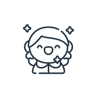 Dişçi konseptinden gülümseyen ikon vektörü. Düzenlenebilir gülümsemenin ince bir çizgisi. Web ve mobil uygulamalarda kullanmak için gülümseyen doğrusal işaret, logo, yazdırma ortamı.