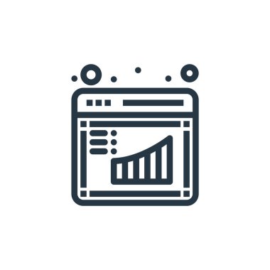 Yönetim konseptinden grafik simgesi vektörü. Grafik düzenlenebilir vuruşun ince çizgisi. Web ve mobil uygulamalarda kullanmak için grafik doğrusal işareti, logo, yazdırma ortamı.