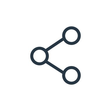 ui kavramından ikon vektörünü paylaş. Düzenlenebilir vuruşun ince çizgisi. Web ve mobil uygulamalarda kullanmak için doğrusal işareti paylaş, logo, yazdırma ortamı.