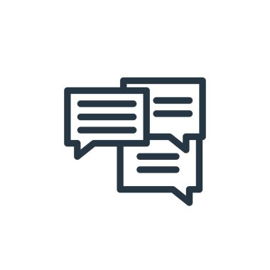 Okul konseptinden ikon vektörü hakkında konuş. Düzenlenebilir konuşmanın ince bir çizgisi. Web ve mobil uygulamalar, logo ve yazdırma ortamlarında kullanım için konuşma doğrusal işareti.