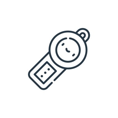 Siber güvenlik konseptindeki güvenlik ikonu vektörü. İnce çizgili, düzenlenebilir güvenlik felci çizgisi. Web ve mobil uygulamalarda kullanmak için güvenlik doğrusal işareti, logo, yazdırma ortamı.