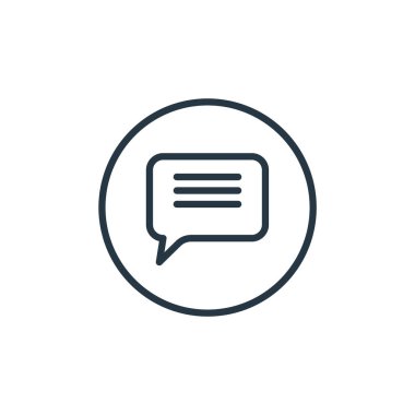 Çevrimiçi öğrenme kavramından sohbet simgesi vektörü. Düzenlenebilir konuşmanın ince bir çizgisi. Web ve mobil uygulamalarda kullanmak için sohbet doğrusal işareti, logo, yazdırma ortamı.