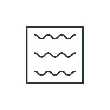 Dikiş konseptinden kumaş dikiş ikonu taşıyıcısı. İnce çizgili kumaş dikişleri düzenlenebilir felç. Web ve mobil uygulamalarda, logoda, yazdırma ortamında kullanım için doğrusal işaret dili dikişleri.