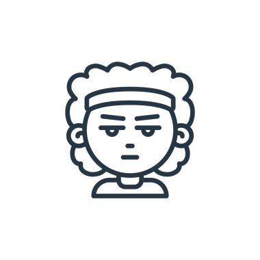 Çocuk avatarları konseptinden ikon kız vektörü. Düzenlenebilir kız felcinin ince bir çizgisi. Web ve mobil uygulamalarda kullanmak için kız doğrusal işareti, logo, yazdırma ortamı.