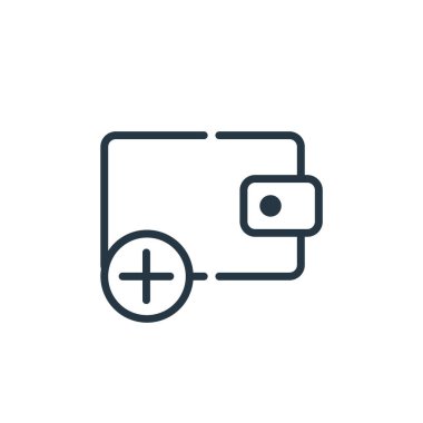 Pazartesi siber konseptinden cüzdan ikonu vektörü. Cüzdan düzenlenebilir darbenin ince çizgisi. Web ve mobil uygulamalarda kullanmak için cüzdan doğrusal işareti, logo, yazdırma ortamı.