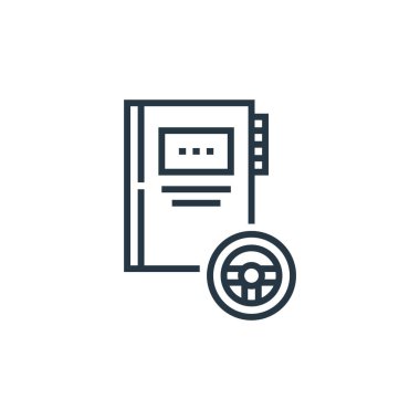 Sürüş okulu konseptinden trafik ikonu vektörü. Trafik düzenlenebilir felcin ince bir çizgisi. Web ve mobil uygulamalarda kullanmak için trafik doğrusal işareti, logo, yazdırma ortamı.