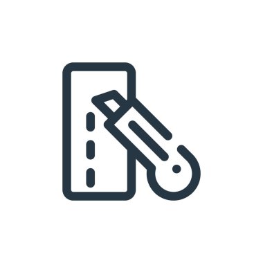 İşçi Bayramı konseptinden bir simge vektörü. İnce çizgili montajlanabilir felç çizgisi. Web ve mobil uygulamalarda kullanmak için kesme doğrusal işareti, logo, yazdırma ortamı.