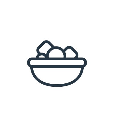 Yiyecek ve içecek konseptinden ikon vektörü. Düzenlenebilir yemek felcinin ince bir çizgisi. Web ve mobil uygulamalarda kullanmak için yiyecek doğrusal işareti, logo, yazdırma ortamı.