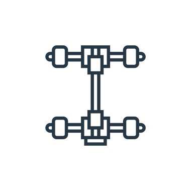 Elektrikli araç konseptinden sürüş ikonu vektörü. İnce çizgili, düzenlenebilir felç çizgisi. Web ve mobil uygulamalar, logo ve yazdırma ortamlarında kullanmak için sürücü lineer işareti.