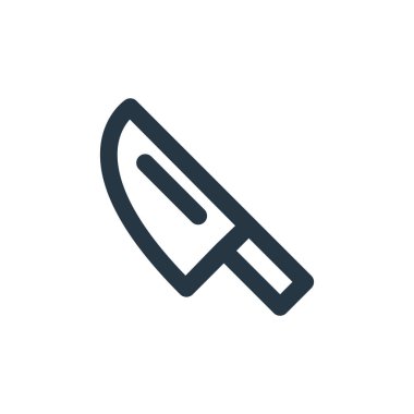 Mutfak konseptinden bıçak ikonu vektörü. İnce çizgili, düzenlenebilir bıçak darbesi. bıçak doğrusal işareti ağ ve mobil uygulamalarda kullanım için, logo, yazdırma ortamı.