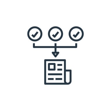 Sahte haber konseptinden ikon vektörünü desteklemek. Düzenlenebilir vuruşu destekleyen ince çizgiler. Web ve mobil uygulamalarda kullanım için doğrusal işareti desteklemek, logo, yazdırma ortamı.