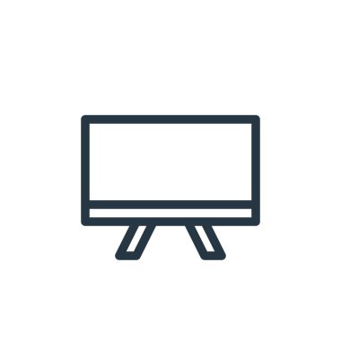 Okul konseptinden bir simge vektörü. İnce çizgili düzenlenebilir felç çizgisi. Web ve mobil uygulamalarda kullanım için pano doğrusal işareti, logo, yazdırma ortamı.