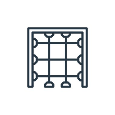 Akıllı kavramından lazer güvenlik ikonu vektörü. Lazer güvenlik düzenlenebilir vuruşunun ince çizgisi. Web ve mobil uygulamalarda kullanmak için lazer güvenlik doğrusal işareti, logo, yazdırma ortamı.