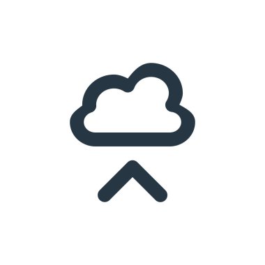 PX ağı ve iletişim konseptinden ikon vektörü yükle. İnce çizgili bulut yüklemesi düzenlenebilir vuruşları. Web ve mobil uygulamalar, logo ve yazdırma ortamlarında kullanım için doğrusal bulut yükleme işareti.