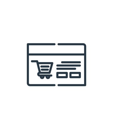 İnternet sitesi simgesi pazartesi siber konseptinden. İnternet sitesinde düzenlenebilir vuruşların ince çizgisi. Web ve mobil uygulamalarda kullanmak için web sitesi doğrusal işareti, logo, yazdırma ortamı.