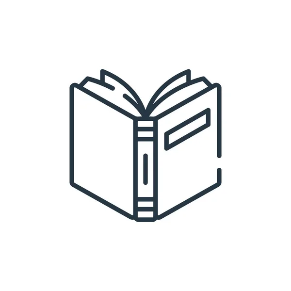 Nyitott Könyv Ikon Vektor Könyvek Irodalom Koncepció Vékony Vonal Illusztrációja — Stock Vector