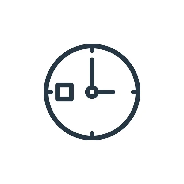 Horloge Icône Vecteur Concept Entreprise Illustration Ligne Mince Course Modifiable — Image vectorielle