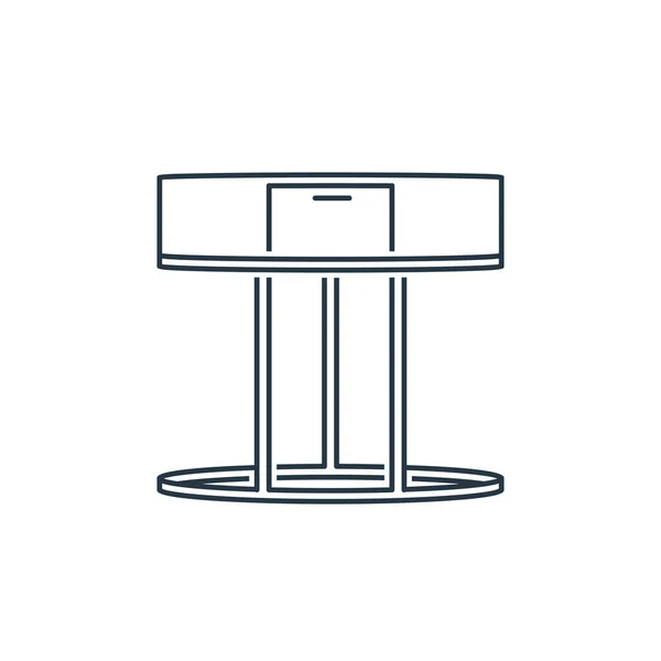 Table Ronde Icône Vecteur Concept Ménage Illustration Ligne Mince Table — Image vectorielle