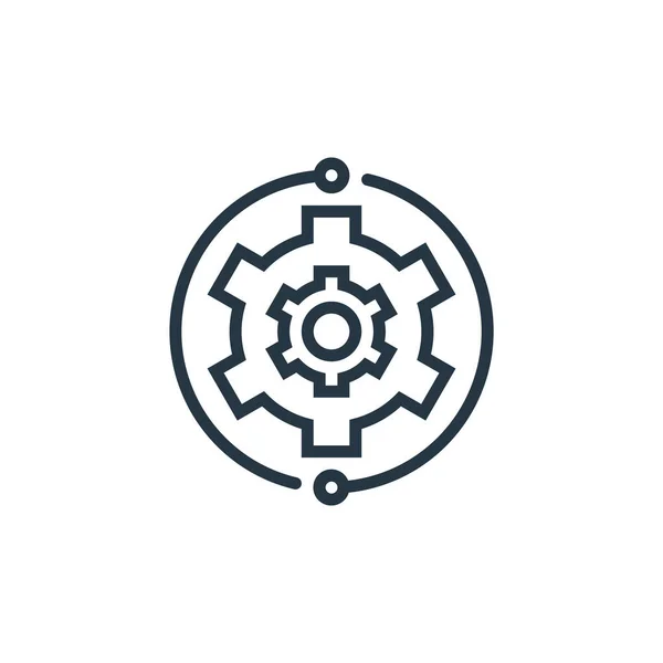 İş pazarlama kavramından simge vektörünü işleme al. Düzenlenebilir felcin ince bir çizgisi. Web ve mobil uygulamalar, logo ve yazdırma ortamlarında kullanım için doğrusal imza işleyin.