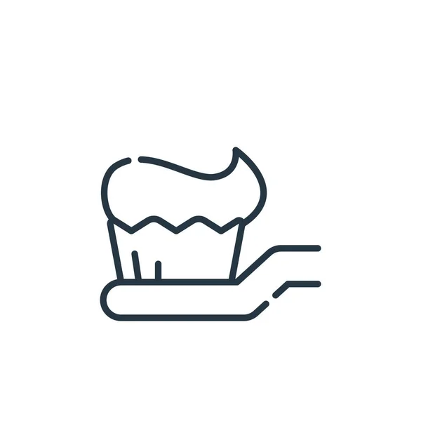 Wektor Ikony Szczoteczki Zębów Koncepcji Dentysty Cienka Linia Ilustracji Szczoteczki — Wektor stockowy