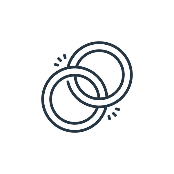ring icon vector from celebration concept. Thin line illustration of ring editable stroke. ring linear sign for use on web and mobile apps, logo, print media.