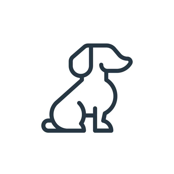 古い概念の犬のアイコンベクトルです 犬編集可能なストロークの細い線図 ウェブやモバイルアプリ 印刷メディアで使用するための犬の線形記号 — ストックベクタ