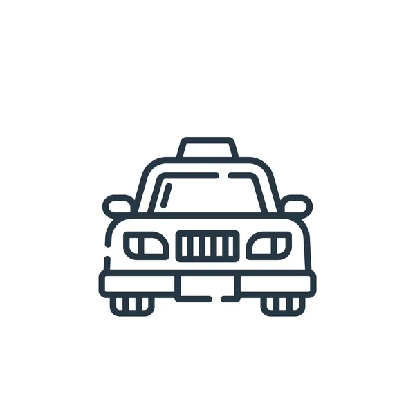 Taxi Icon Vector Dal Concetto Servizi Pubblici Sottile Illustrazione Linea — Vettoriale Stock