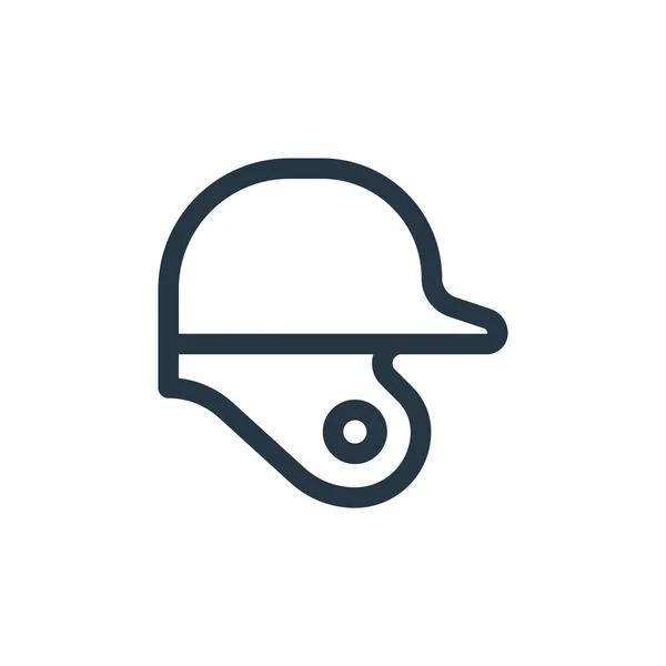 Icono Del Casco Béisbol Vector Concepto Béisbol Ilustración Delgada Línea — Vector de stock