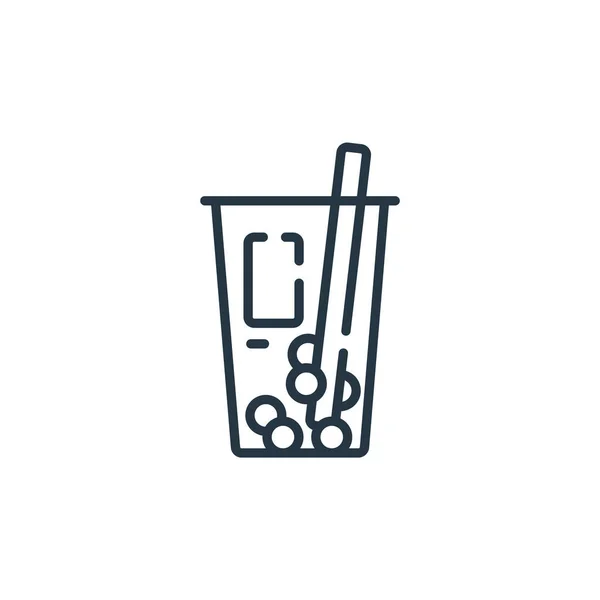 Пить Иконку Вектор Концепции Быстрого Питания Тонкая Линия Иллюстрации Напитка — стоковый вектор