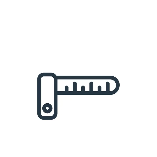 Linealsymbolvektor Aus Dem Werkzeugkonzept Dünne Linienillustration Des Lineals Editierbar Lineal — Stockvektor