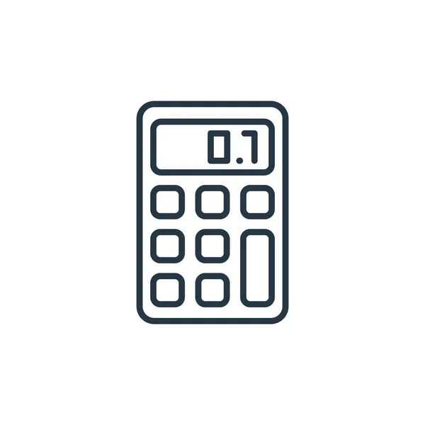 Wektor Ikony Kalkulatora Koncepcji Pieniędzy Cienki Linia Ilustracja Kalkulator Edytowalny — Wektor stockowy