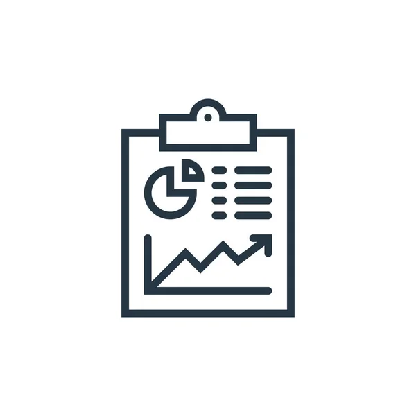 Business Report Icon Vector Dal Concetto Business Marketing Illustrazione Linea — Vettoriale Stock