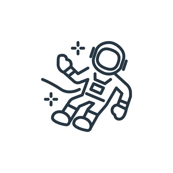 Uzay konseptinden astronot ikon vektörü. Düzenlenebilir astronot felcinin ince bir çizgisi. Web ve mobil uygulamalarda kullanım için astronot doğrusal işareti, logo, yazdırma ortamı.
