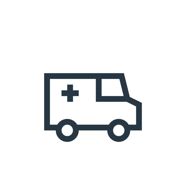 救护车图标向量从护理概念 救护车可编辑中风的细线图解 救护车线形标志 用于网络应用和移动应用 印刷媒体 — 图库矢量图片