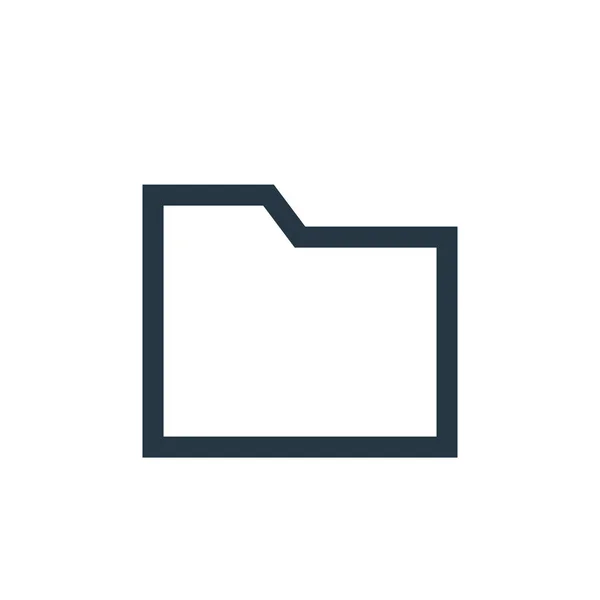 Wektor Folderu Ikony Podstawowej Koncepcji Cienka Ilustracja Edytowalnego Skoku Folderu — Wektor stockowy