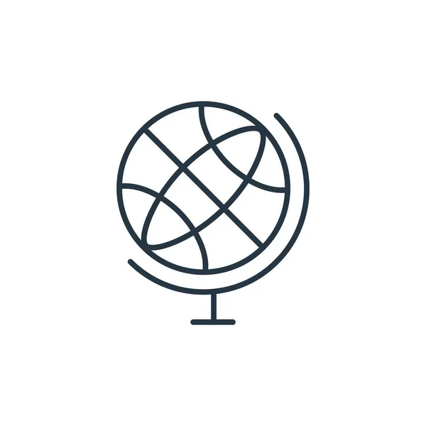 Vektor Ikon Globu Konceptu Komunikace Tenká Čára Ilustrace Globus Upravitelný — Stockový vektor