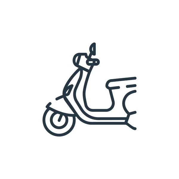 Vetor Ícone Scooter Conceito Transporte Público Linha Fina Ilustração Scooter — Vetor de Stock