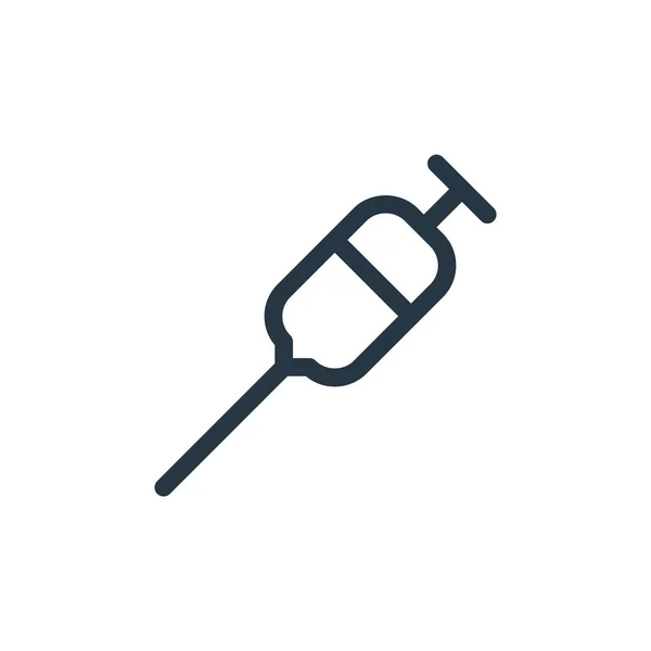 Vektor Ikony Injekční Stříkačky Medicíny Tenká Čára Ilustrace Upravitelného Tahu — Stockový vektor
