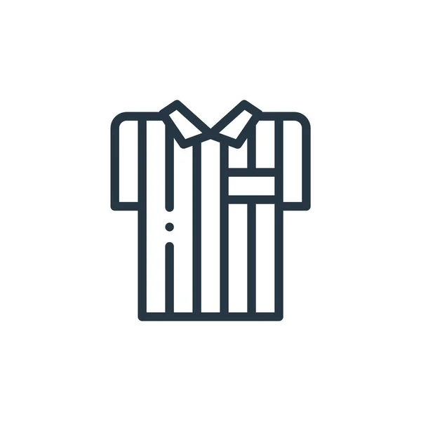 Arbitre Vecteur Icône Maillot Football Américain Concept Illustration Ligne Mince — Image vectorielle