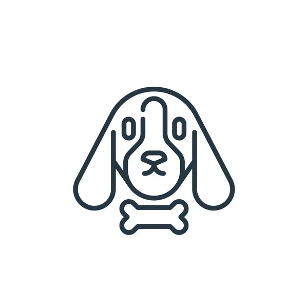 Значок Собаки Вектор Концепції Освіти Тонка Лінія Ілюстрації Інсульту Який — стоковий вектор