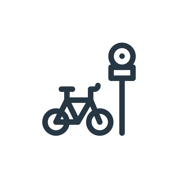 Toplu Taşıma Konseptindeki Bisiklet Park Ikonu Vektörü Düzenlenebilir Bisiklet Park — Stok Vektör
