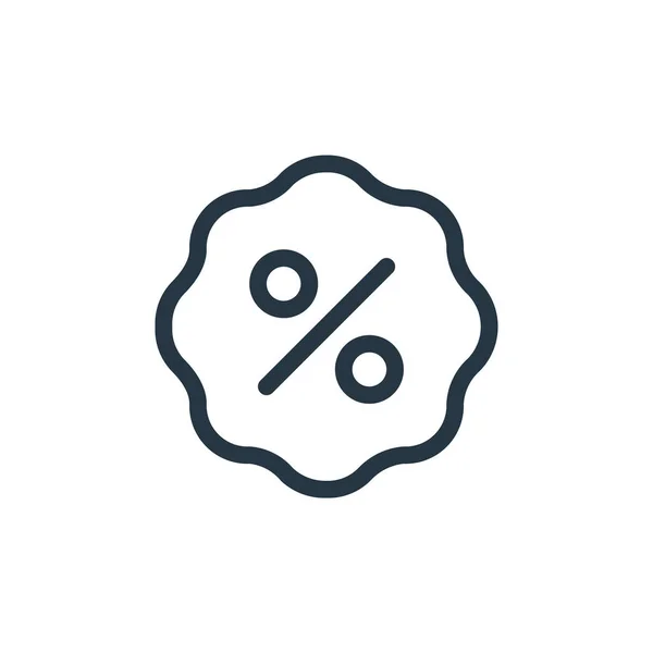 Ecommerce line konseptinden indirim simgesi vektörü. İndirimli düzenlenebilir vuruşun ince çizgisi. Web ve mobil uygulamalarda kullanmak için indirimli doğrusal işaret, logo, yazdırma ortamı.