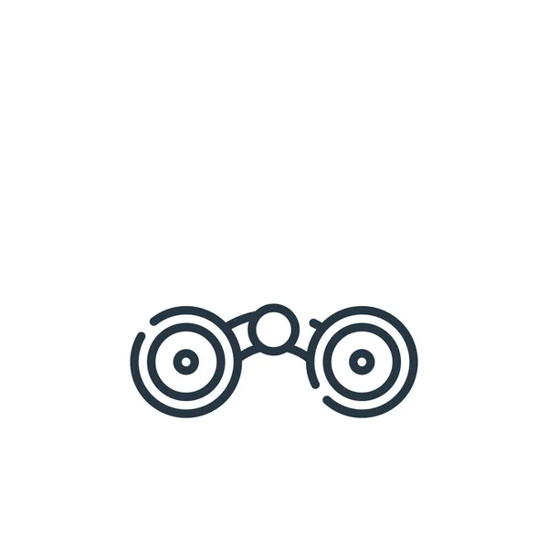 Vector Icono Binocular Desde Concepto Ubicación Ilustración Línea Delgada Accidente — Vector de stock