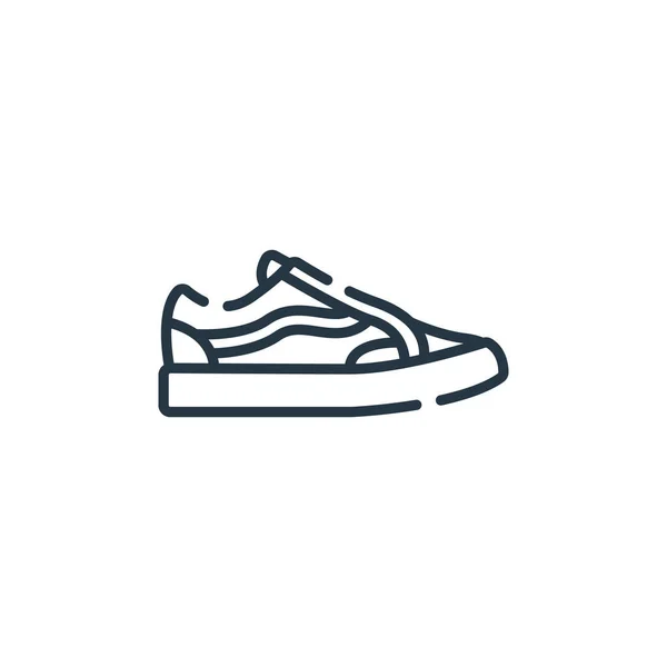 Значок Взуття Вектор Концепції Рок Ролу Тонка Лінія Ілюстрації Інсульту — стоковий вектор
