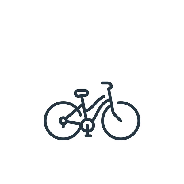 Vetor Ícone Bicicleta Conceito Transporte Veículos Ilustração Linha Fina Bicicleta —  Vetores de Stock