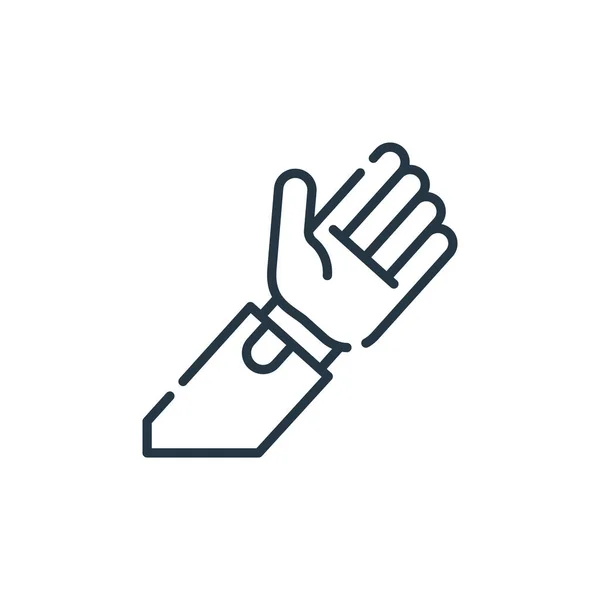Handgesten Icon Vektor Aus Freundschaftskonzept Thin Line Illustration Von Handgesten — Stockvektor