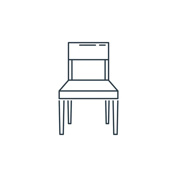 椅子图标矢量从家庭概念 椅子可编辑行程的细线图解 椅子线形标志 用于网络和移动应用程序 印刷媒体 — 图库矢量图片