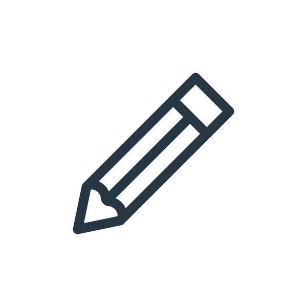 Wektor Ikony Ołówka Koncepcji Edukacji Cienka Ilustracja Ołówka Edytowalnego Skoku — Wektor stockowy
